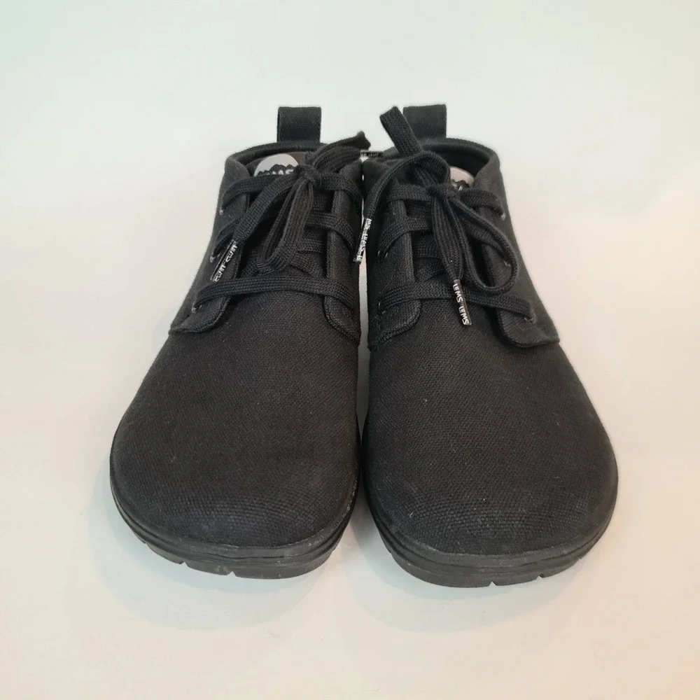 LEMS Chukka Canvas Boots Mens 7 Women's  8.5 Blackout Vegan Minimalist‎ Shoes
